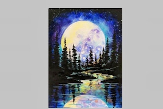 Paint Nite: Full Moon Forest Reflections